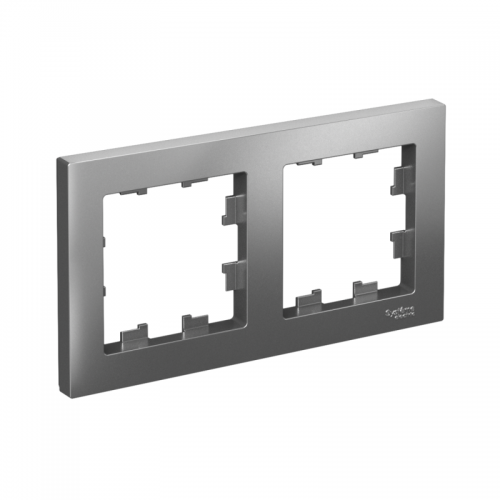 Рамка 2-м AtlasDesign универс. сталь SchE ATN000902 ATN000902