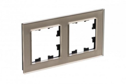 Рамка 2-м Atlas Design NATURE стекло шампань SchE ATN320502 ATN320502
