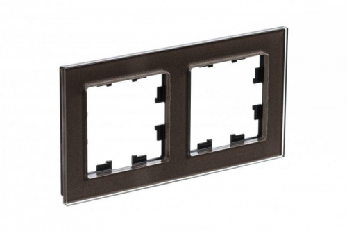 Рамка 2-м Atlas Design NATURE стекло мокко SchE ATN320602 ATN320602