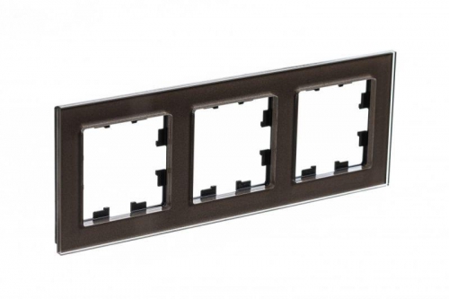 Рамка 3-м Atlas Design NATURE стекло мокко SchE ATN320603 ATN320603