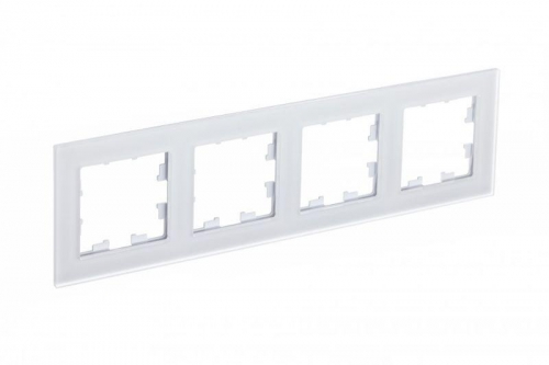 Рамка 4-м Atlas Design NATURE мат. стекло бел. SchE ATN330104 ATN330104