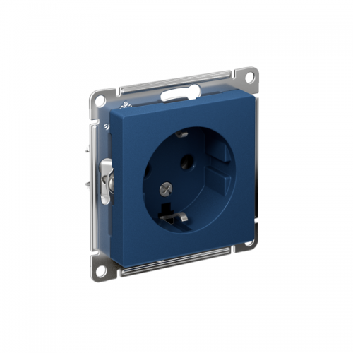 Розетка AtlasDesign 16А с заземл. механизм аквамарин SE ATN001143 ATN001143