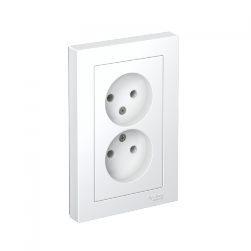 Розетка двойная AtlasDesign без заземл.16А в сборе лотос SE ATN001320 ATN001320