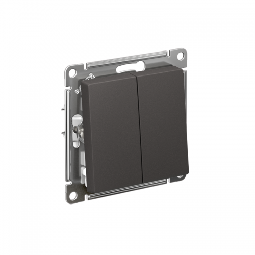 Выключатель 2-кл. AtlasDesign (сх. 5) 10AX механизм базальт SE ATN001451 ATN001451