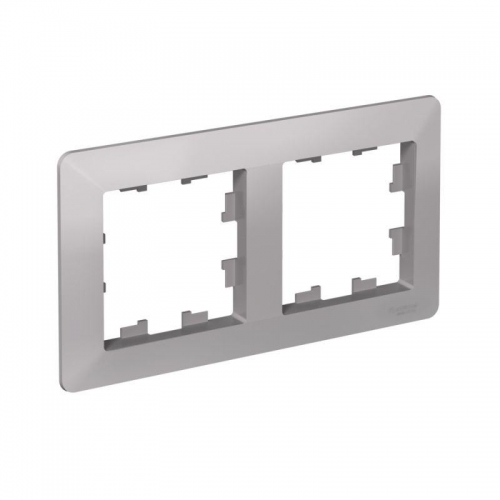 Рамка 2-м AtlasDesign Air алюм./дым. черн. SE ATN220302 ATN220302