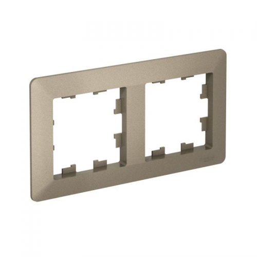 Рамка 2-м AtlasDesign Air шампань/дым. черн. SE ATN220502 ATN220502