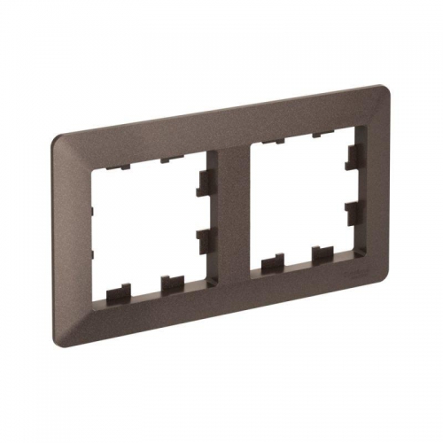 Рамка 2-м AtlasDesign Air мокко/дым. черн. SE ATN220602 ATN220602