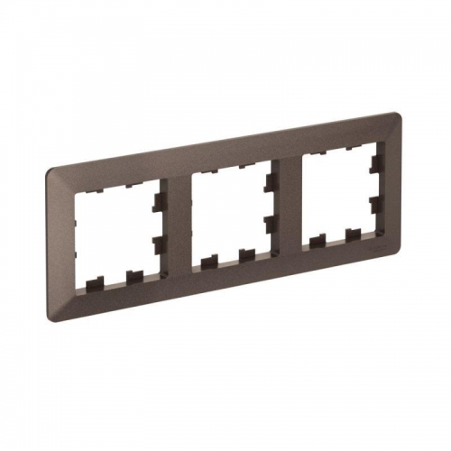 Рамка 3-м AtlasDesign Air мокко/дым. черн. SE ATN220603 ATN220603