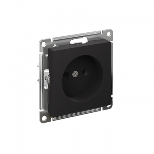 Розетка AtlasDesign 16А без заземл. без шторок быстрозажим. клем. механизм карбон SE ATN001041S ATN001041S