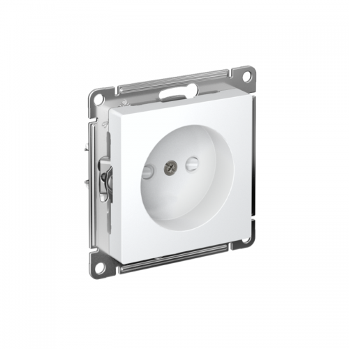 Розетка AtlasDesign 16А без заземл. защ. шторки быстрозажим. клем. механизм бел. SE ATN000149S ATN000149S