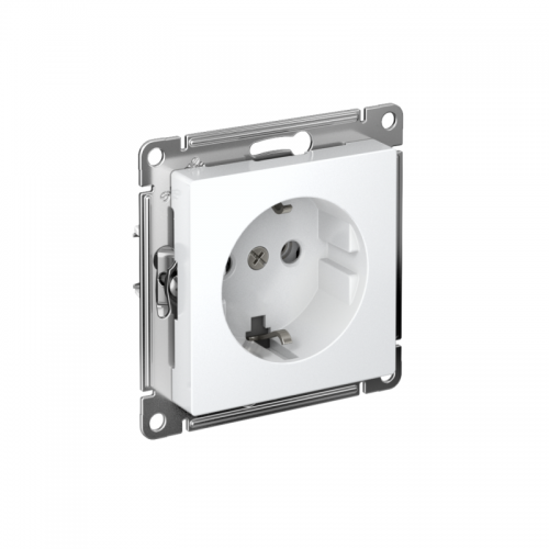 Розетка AtlasDesign 16А с заземл. быстрозажим. клем. механизм бел. SE ATN000143S ATN000143S