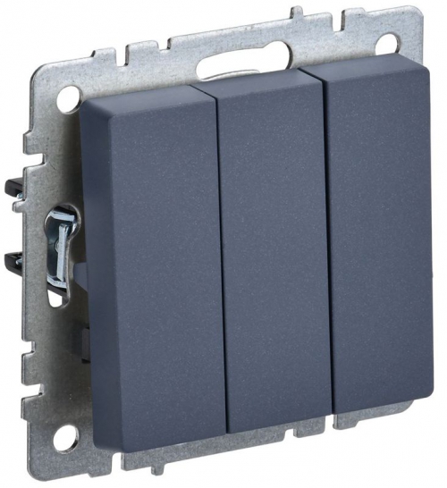 Выключатель 3-кл. СП BRITE ВС10-3-0-БрМ 10А маренго IEK BR-V30-0-10-K35 BR-V30-0-10-K35