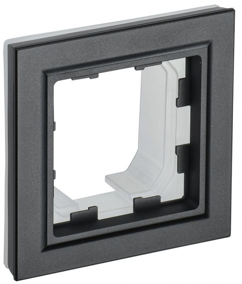 Рамка 1-м IP44 BRITE РУ-1-БрЧ-44 черн. IEK BR-M12-44-K02 BR-M12-44-K02