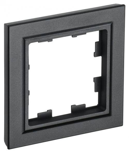 Рамка 1-м BRITE РУ-1-БрЧ черн. IEK BR-M12-K02 BR-M12-K02
