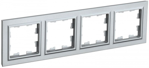 Рамка 4-м BRITE РУ-4-БрА алюм. IEK BR-M42-K47 BR-M42-K47