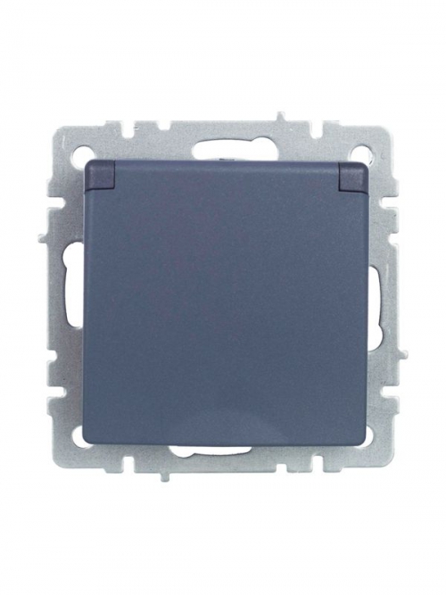 Розетка BRITE РСбш10-3-БрМ 16А IP20 с заземл. защ. шторки с крышкой маренго IEK BR-R16-16-K35 BR-R16-16-K35