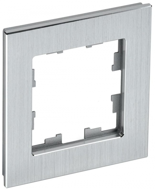 Рамка 1-м BRITE РУ-1-1-БрА металл алюм. IEK BR-M12-M-K47 BR-M12-M-K47