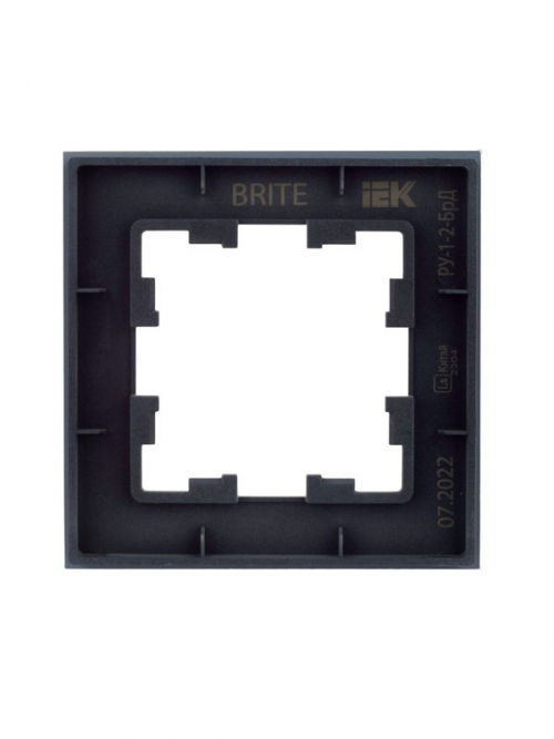 Рамка 1-м BRITE РУ-1-2-БрД стекло дым. IEK BR-M12-G-K30 BR-M12-G-K30