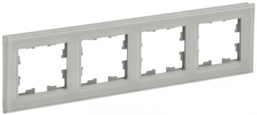 Рамка 4-м BRITE РУ-4-2-БрД стекло дым. IEK BR-M42-G-K30 BR-M42-G-K30