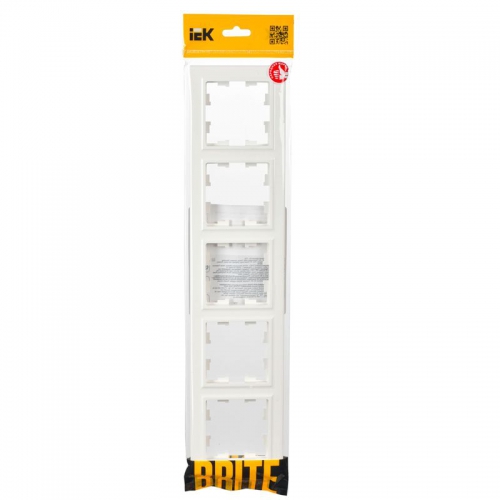 Рамка 5-м BRITE РУ-5-БрБ бел. IEK BR-M52-K01 BR-M52-K01