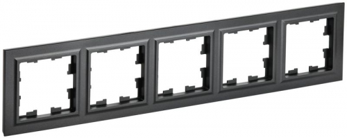 Рамка 5-м BRITE РУ-5-БрЧ черн. IEK BR-M52-K02 BR-M52-K02