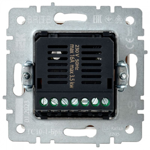 Термостат электронный с индикацией BRITE СП IP20 ТС10-1-БрБ бел. IEK BR-RT11-K01 BR-RT11-K01