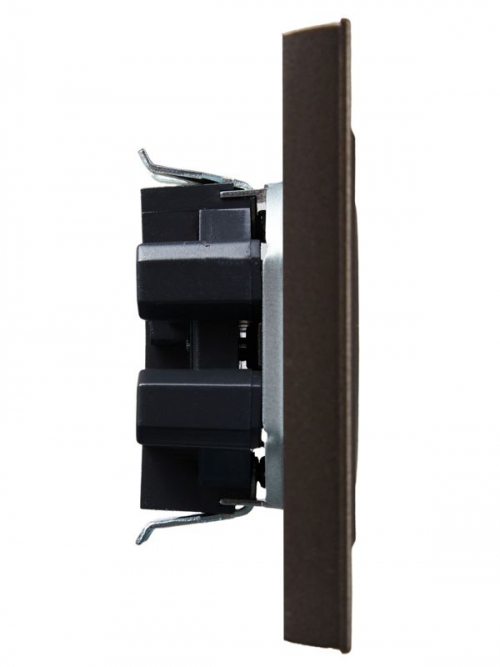 Розетка 2-м СП BRITE РС12-2-БрТБ 10А в сборе без заземл. без защ. шторок бр. IEK BR-R20-10-K45-F BR-R20-10-K45-F