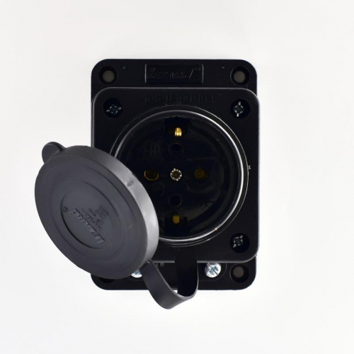 Розетка ОП 16А 2P+PE IP44 220-240В каучук LEZARD 106-0400-0103/103 106-0400-0103/103