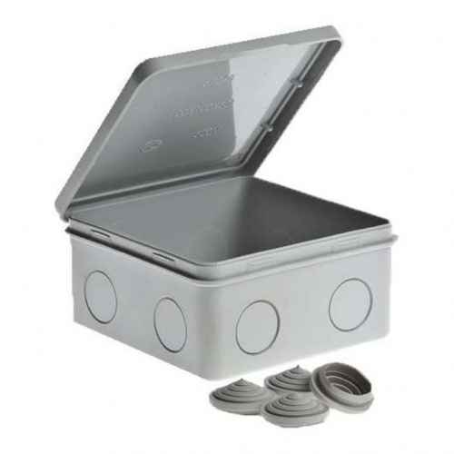 Коробка ОП Тусо распаячная 100х100х50мм откид. крышка IP54 Ruvinil 67044 67044