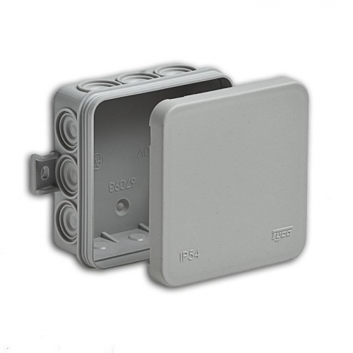 Коробка распределительная ОП 85х85х35мм 12 вводов IP54 сер. Ruvinil 67093 67093