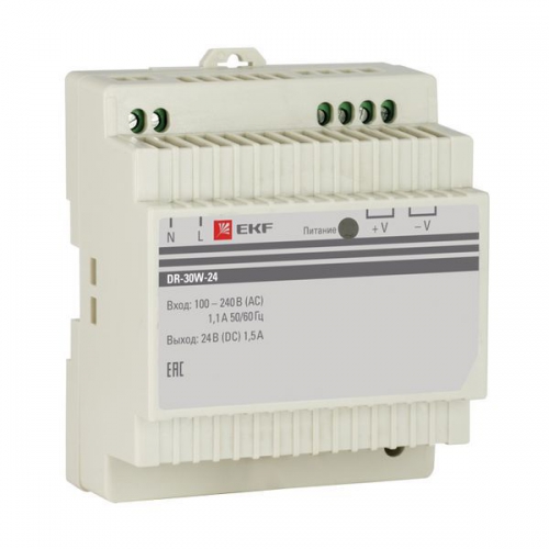 Блок питания 24В DR-30W-24 EKF dr-30w-24 dr-30w-24