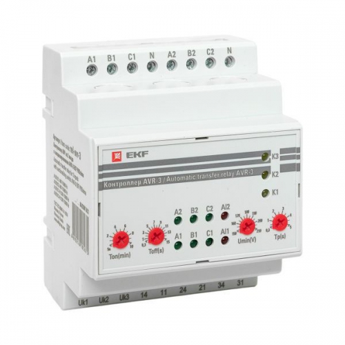 Контроллер АВР на 2 ввода с секционированием AVR-3 PROxima EKF rel-avr-3 13.03.2026