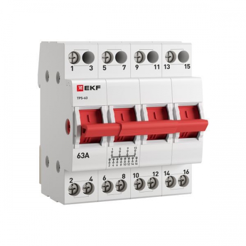 Переключатель трехпозиционный ТПС-63 4P 63А PROxima EKF TPS463 TPS463