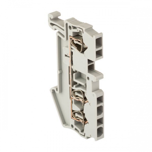 Колодка клеммная ST-2.5 28А 3 вывода пружинная сер. EKF plc-jxb-st-2.5-3 plc-jxb-st-2.5-3
