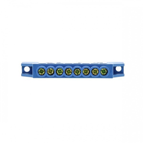 Шина нулевая N 6х9 8 отвер. латунь син. нейлоновый корпус комбинированный PROxima EKF sn0-63-08-dn sn0-63-08-dn