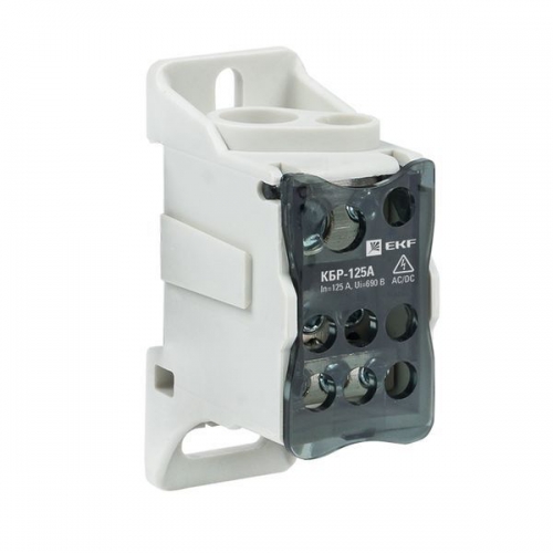 Блок распределительный КРОСС крепеж на панель и DIN КБР-125А EKF plc-kbr125 plc-kbr125