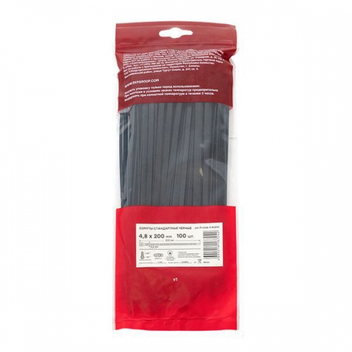 Хомут P6.6 4.8х200 FlexLock стандартный черн. (уп.100шт) PROxima EKF plc-fl-ctsb-4.8x200 plc-fl-ctsb-4.8x200