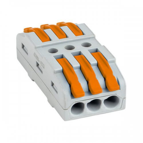 Клемма строительно-монтажная СМК проходная 222-423 3п 0.08-4кв.мм (уп.25шт) PROxima EKF plc-smk-423 plc-smk-423