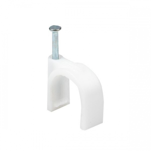 Скоба крепежная круглая с гвоздем d16мм пластик. (уп.50шт) EKF plcn-sr-16 plcn-sr-16