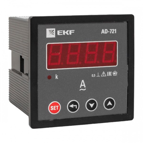 Амперметр цифровой AD-721 1ф на панель 72х72 EKF ad-721 ad-721