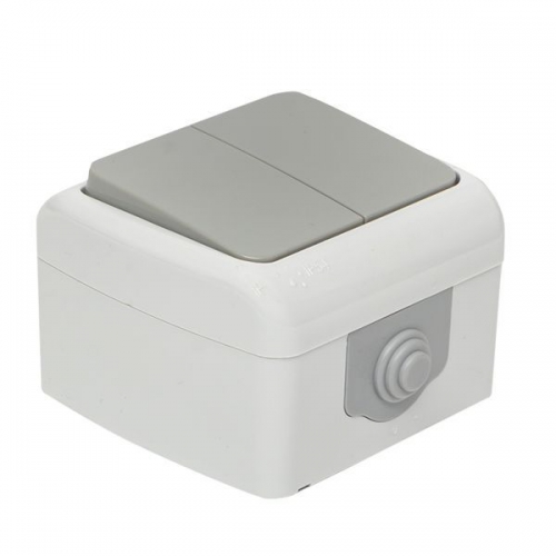 Выключатель 2-кл. ОП Мурманск 10А IP54 сер. EKF EFV10-023-30-54 EFV10-023-30-54