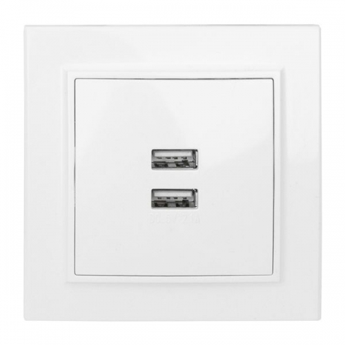 Розетка USB 2-м СП Минск 2.1А бел. EKF ERR-2USB-100 ERR-2USB-100