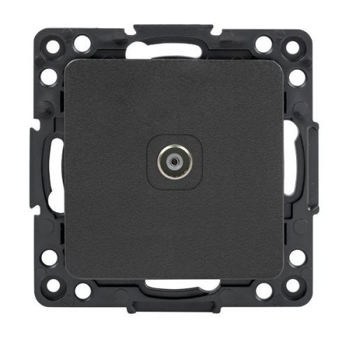 Розетка телевизионная TV 1-м Стокгольм 5-862МГц 75Ом механизм черн. PROxima EKF EZA00-027-10 EZA00-027-10