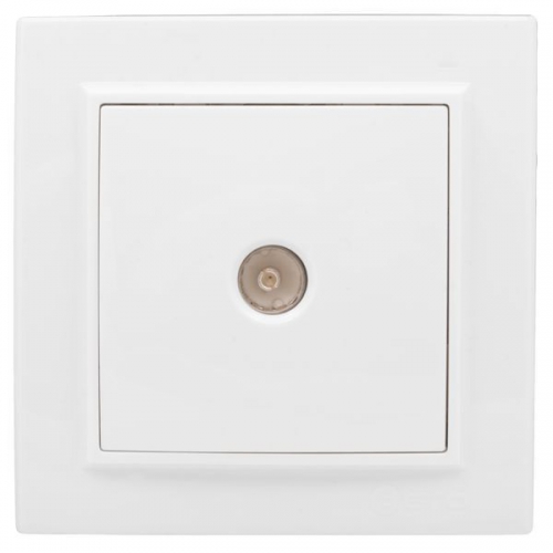 Розетка телевизионная TV 1-м СП Минск 5-862МГц 75Ом бел. Basic EKF ERA00-027-10 ERA00-027-10