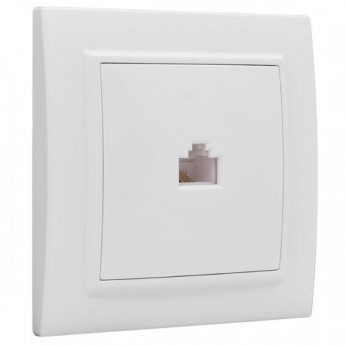 Розетка компьютерная 1-м СП Минск RJ45 бел. Basic EKF ERK01-035-10 ERK01-035-10