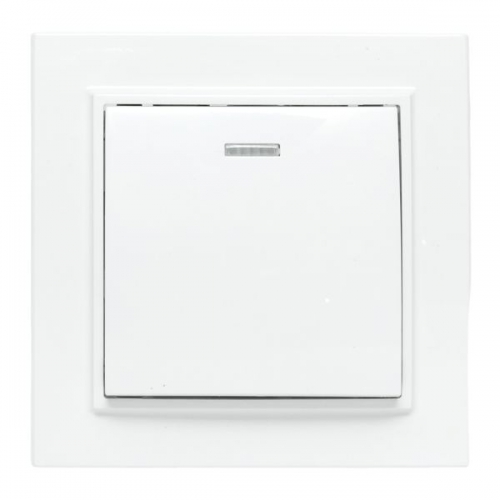 Выключатель 1-кл. СП Минск 10А IP20 с индикатором бел. Basic EKF ERV10-121-10 ERV10-121-10