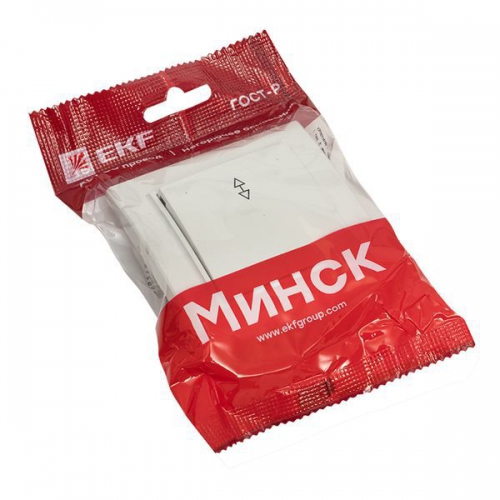 Переключатель проходной 1-кл. СП Минск 10А IP20 бел. Basic EKF ERV10-025-10 ERV10-025-10