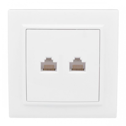 Розетка компьютерная 2-м СП Минск RJ45 бел. EKF ERK02-035-10 ERK02-035-10
