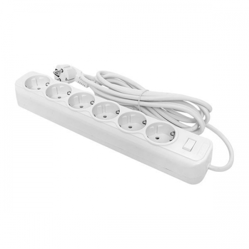 Удлинитель с сетевым фильтром 6х5м с заземл. 16А IP20 Блокбастер XL 3.2кВт ПВС 3х1 с выкл. PROxima EKF UFA16-310-6-05 UFA16-310-6-05