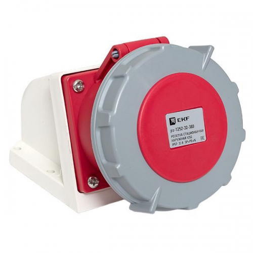 Розетка стационарная наружная 1252 3Р+РЕ+N 32А 380В IP67 PROxima EKF ps-1252-32-380 ps-1252-32-380